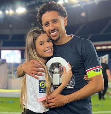 Carol Cabrino with her husband Marquinhos.